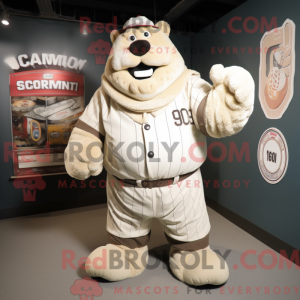 Cream Strongman maskot...