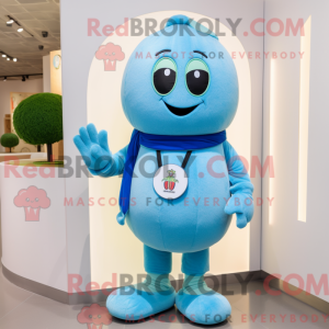 Sky Blue Agurk maskot...