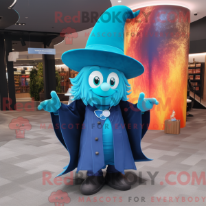 Cyan Witch S Hat mascot...