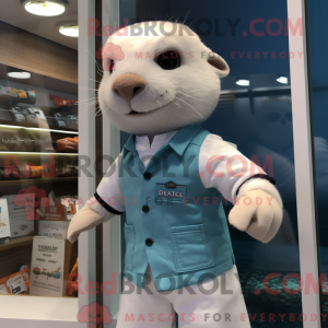 White Otter maskot kostyme...