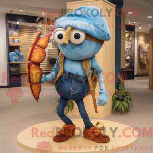 Sky Blue Eremit Crab maskot...