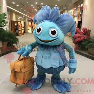 Sky Blue Eremit Crab maskot...