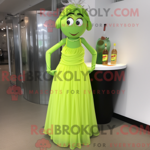 Lime Green Spaghetti mascot...