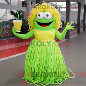Lime Green Spaghetti mascot...