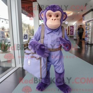 Lavender Chimpanzee mascot...