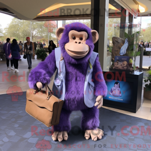 Lavender Chimpanzee mascot...