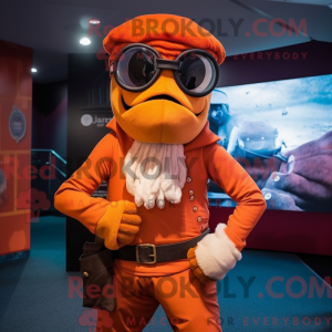 Orange Pirate mascot...