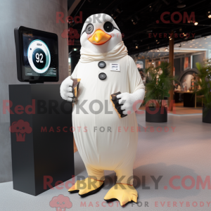Cream Penguin mascot...