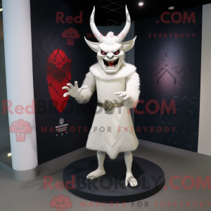Hvit Demon maskot...