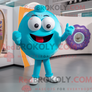 Cyan Sultring Maskot Drakt...