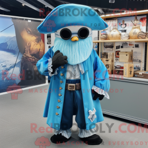 Sky Blue Pirate mascot...