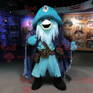 Sky Blue Pirate mascot...
