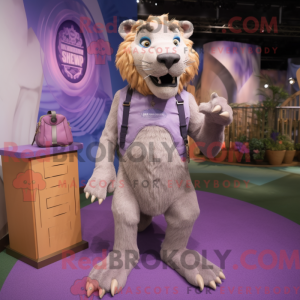 Lavendel Smilodon maskot...
