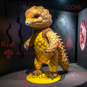 Yellow Pangolin mascot...