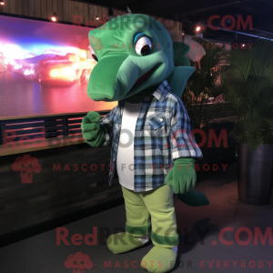 Green Dolphin mascot...