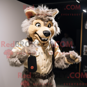 Tan Say Wolf mascot costume...