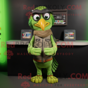 Lime Green Falcon máscara...
