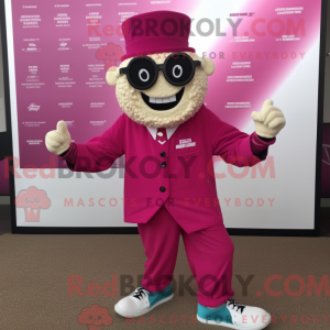Magenta Pop Corn mascot...