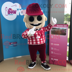 Magenta Pop Corn maskot...
