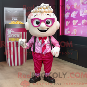 Magenta Pop Corn maskot...