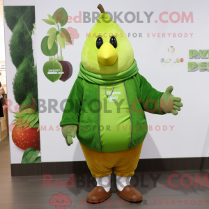 Green Pear mascot costume...