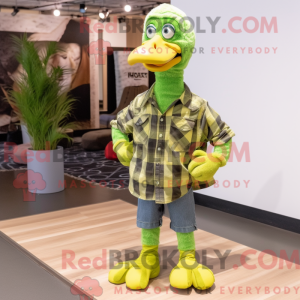 Limegrønn Dodo Bird máscara...