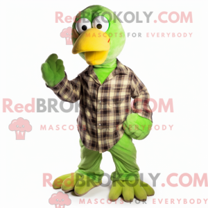 Lime Green Dodo Bird mascot...
