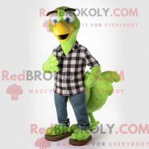 Lime Green Dodo Bird mascot...