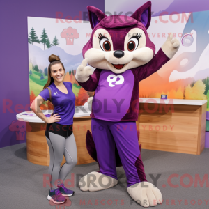 Purple Chipmunk mascot...