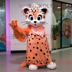 Peach Leopard mascot...