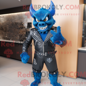 Blue Devil-maskotdraktfigur...