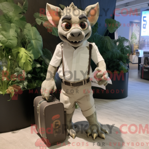 Tan Gargoyle mascot costume...