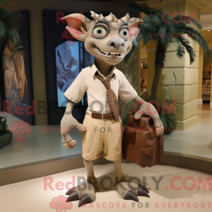 Tan Gargoyle mascot costume...
