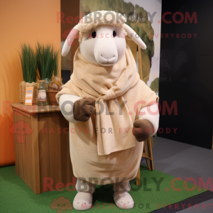 Figura de máscara de ovelha...