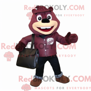 Maroon Cod mascotte kostuum...