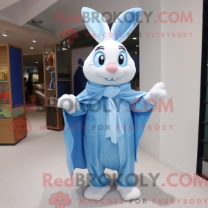 Sky Blue Rabbit mascot...