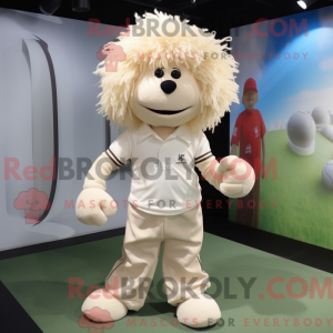 Cream Golf Ball maskot...