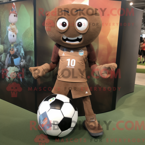 Brown Soccer Goal mascot...