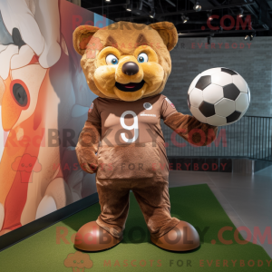 Brown Soccer Goal mascot...