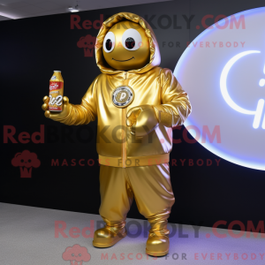 Gold Soda Can mascot...