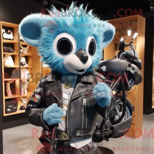 Sky Blue Aye-Aye mascot...