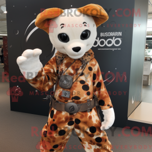 Rust Ermine mascot costume...