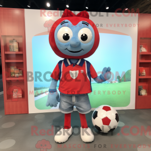 Red Soccer Ball mascot...