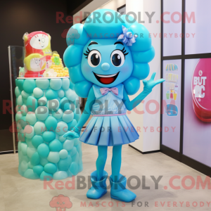 Costume mascotte Cyan Candy...