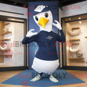 Navy Gull maskot kostume...