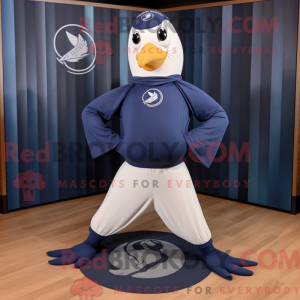 Navy Gull maskotdraktfigur...