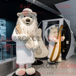 White Celtic Harp mascot...