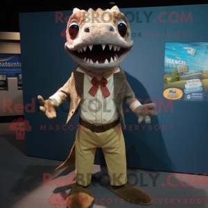 Beige Barracuda mascot...