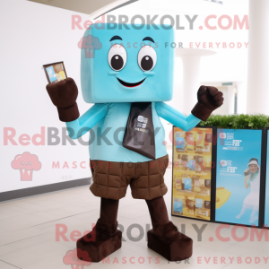 Cyan Chocolate Bars maskot...