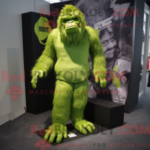 Limegrøn Sasquatch maskot...